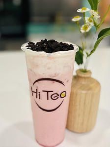 Hi-Tea-Bubble-Tea-Store-Strawberry-Oreo-Milk-Tea-Cape-Coral Strawberry Oreo milk tea at Hi Tea Bubble Tea Store in Cape Coral