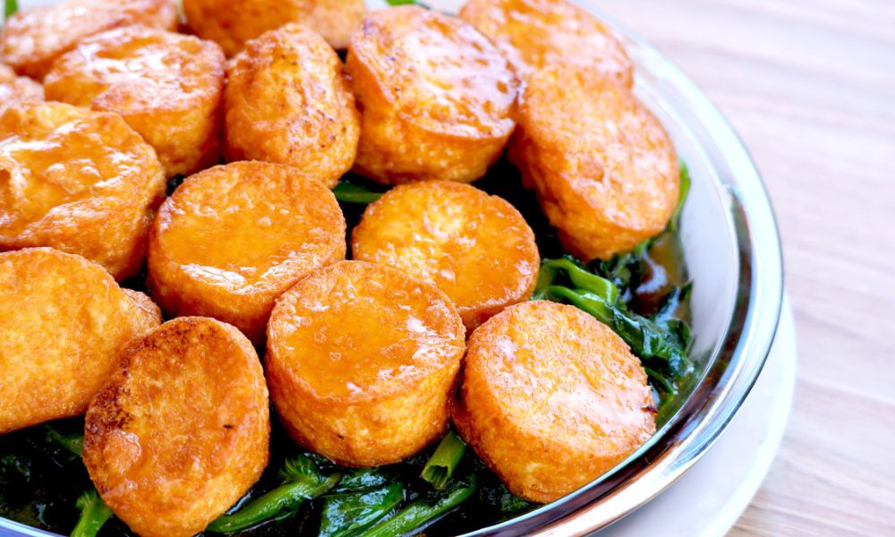 Tender braised egg tofu at Hong Kong City Restaurant, a Chinese Restaurant in Alameda