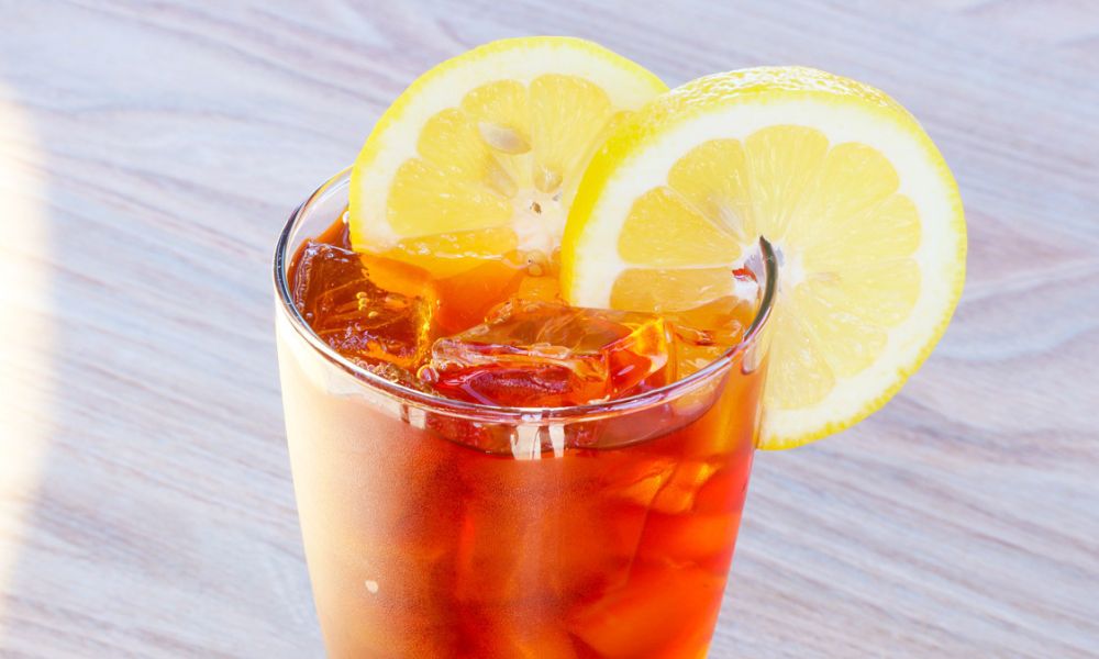 Iced black tea with lemon at Hong Kong City Restaurant, a Chinese Restaurant in Alameda