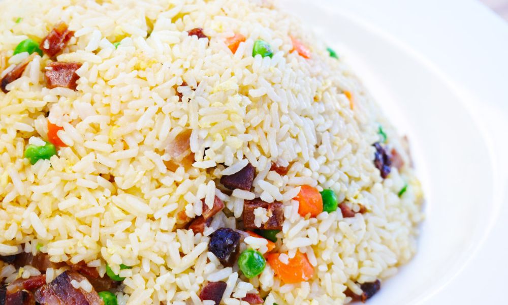 Fried rice with waxed meat at Hong Kong City Restaurant, a Chinese Restaurant in Alameda