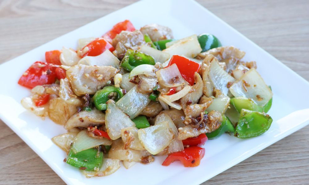Stir-fried pork cheek with XO sauce at Hong Kong City Restaurant, a Chinese Restaurant in Alameda