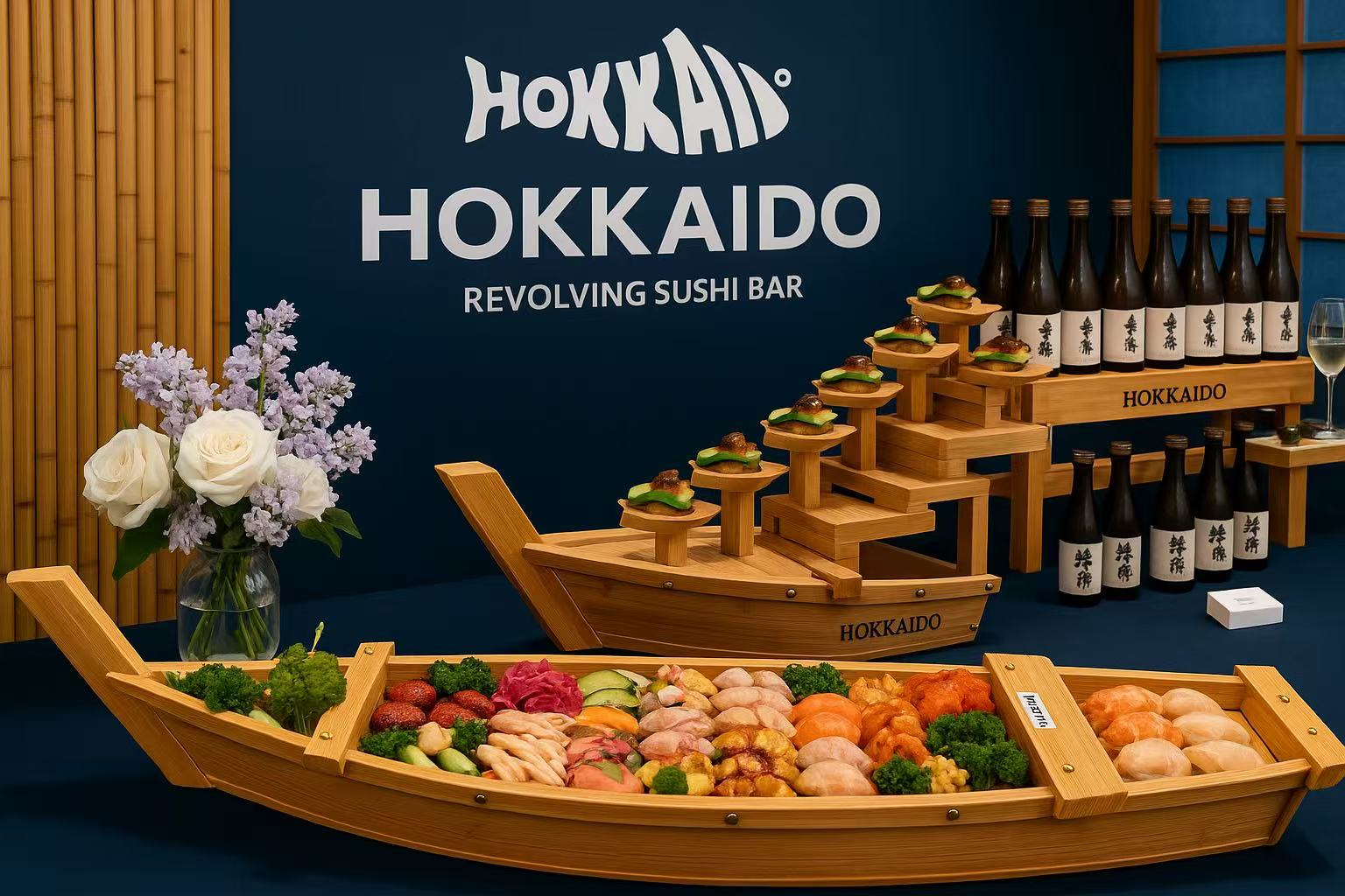 Hokkaido Sushi Feast at Hokkaido Revolving Sushi Bar，a Japanese Restaurant in Columbus