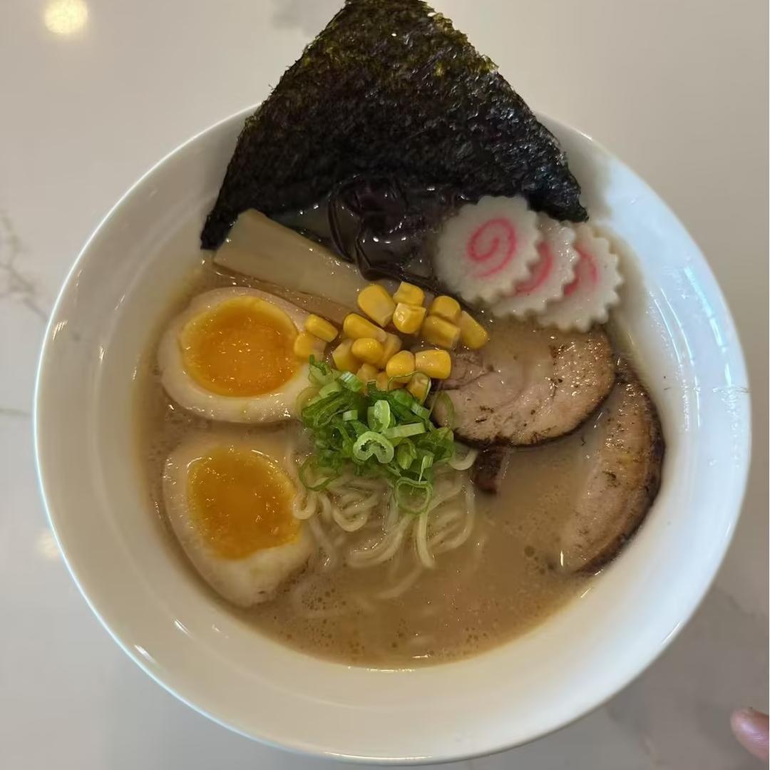 Hokkaido-Ramen-Japanese-restaurant-Sapporo-Miso-Ramen-Kill-Devil-Hills Sapporo Miso Ramen - Miso ramen with eggs, charsiu, and corn at Hokkaido Ramen, a Japanese restaurant in Kill Devil Hills
