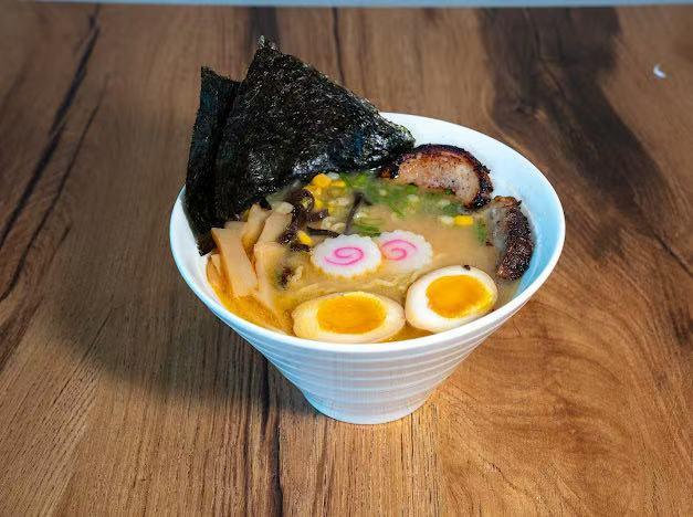 Shoyu ramen with egg, chashu pork and seaweed at Hokkaido Ramen, a Japanese restaurant in Kill Devil Hills