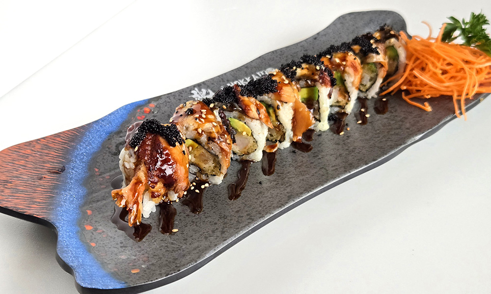 Black Dragon Roll at Hokkaido Sushi, Japanese Restaurant in Grapevine