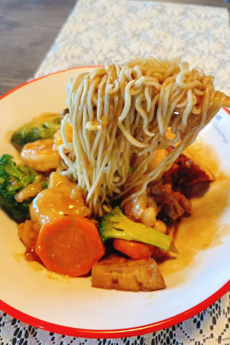 Noodles with chicken breast & assorted veggies, light & nutritious at Hong Jie Special Noodles & Dumplings，a Chinese Restaurant in Hurst