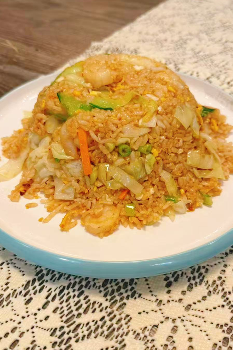 Fried Rice with plump shrimp, colorful veggies, fluffy & flavorful at Hong Jie Special Noodles & Dumplings，a Chinese Restaurant in Hurst