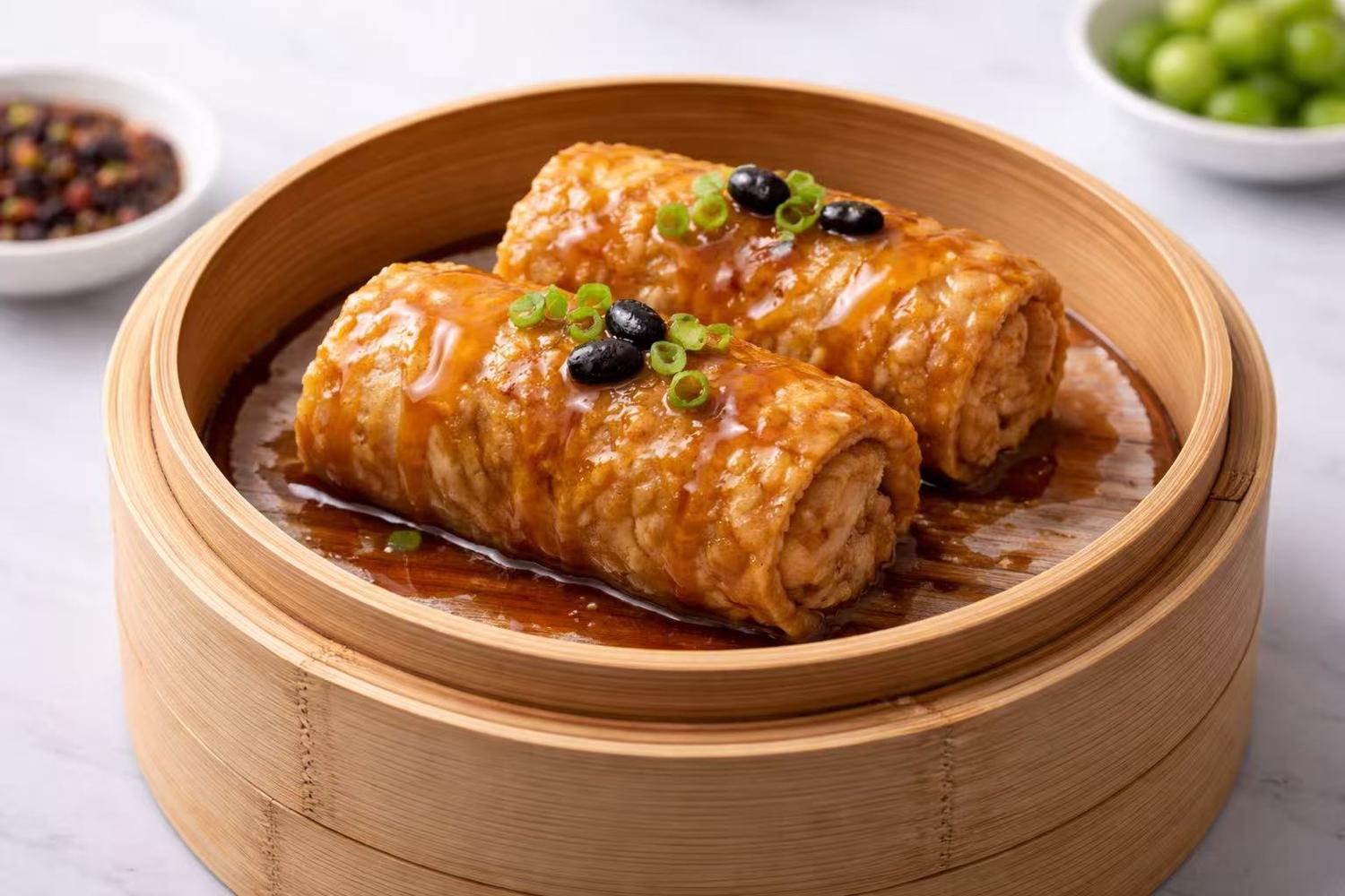 Fresh Bamboo Rolls at Hong Kong Cafe, a Chinese Restaurant in New York