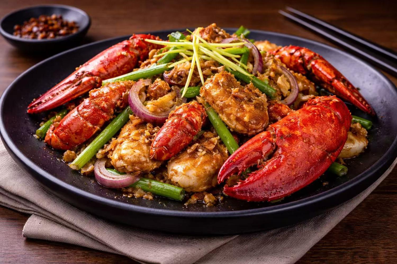 Ginger and Scallion Lobster at Hong Kong Cafe, a Chinese Restaurant in New York
