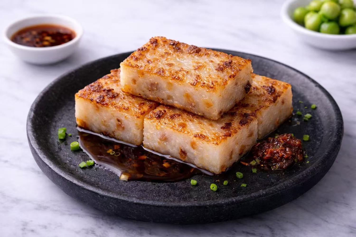 Pan-fried Radish Cake at Hong Kong Cafe, a Chinese Restaurant in New York