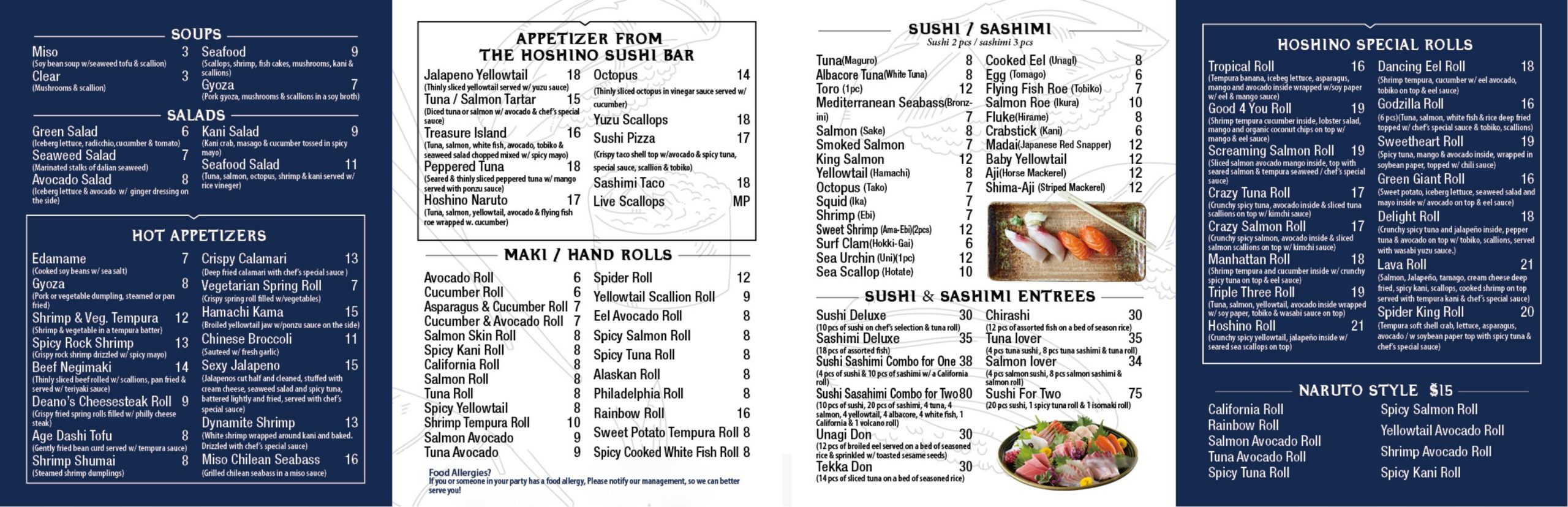 Hoshino Sushi Sushi Restaurant Online Order Lavallette NJ