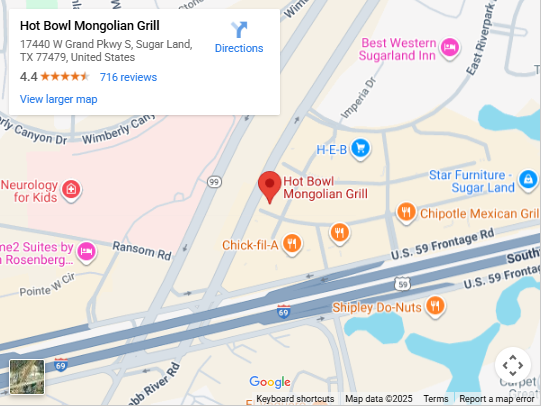 Location, 17440 W Grand Pkwy S, Sugar Land, TX 77479, United States 17440 W Grand Pkwy S, Sugar Land, TX 77479, United States