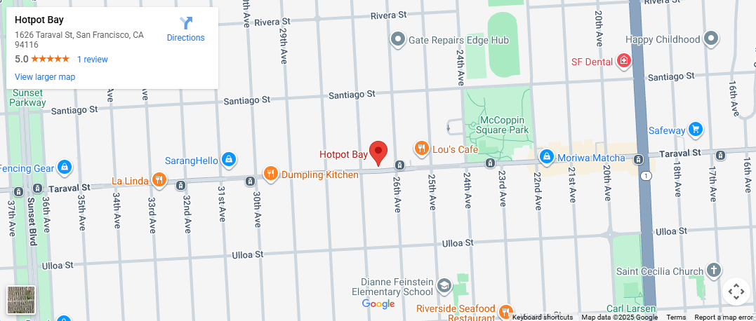 Location, 1626 Taraval St, San Francisco, CA 94116