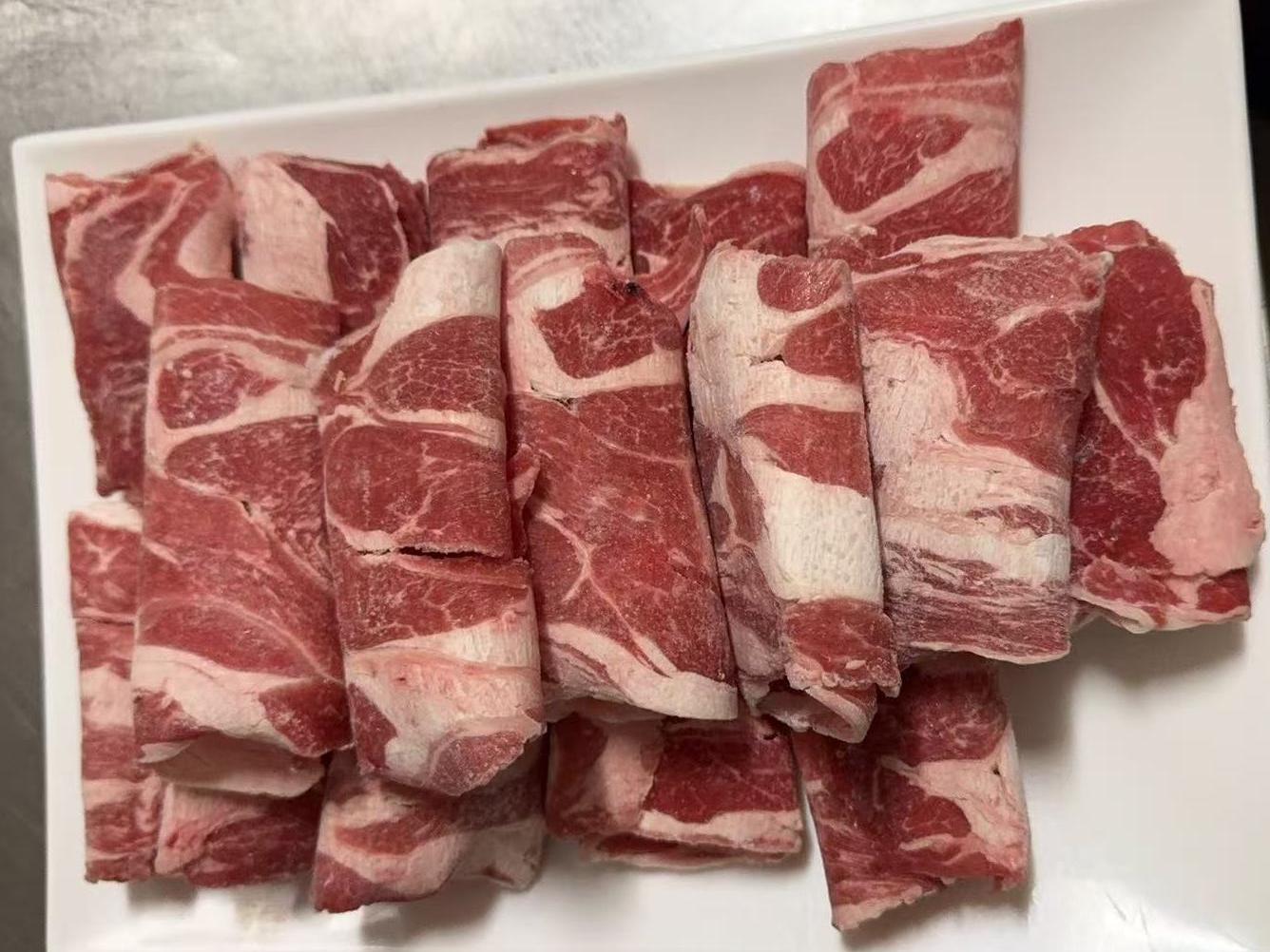 Hot-Pot-Delight-Hot-Pot-Restaurant-Sliced-Beef-Roll-Hot-Pot-Ingredient-Roselle Sliced Beef Roll Hot Pot Ingredient - Tender beef rolls ready for hot pot cooking at Hot Pot Delight, a Hot Pot Restaurant in Roselle