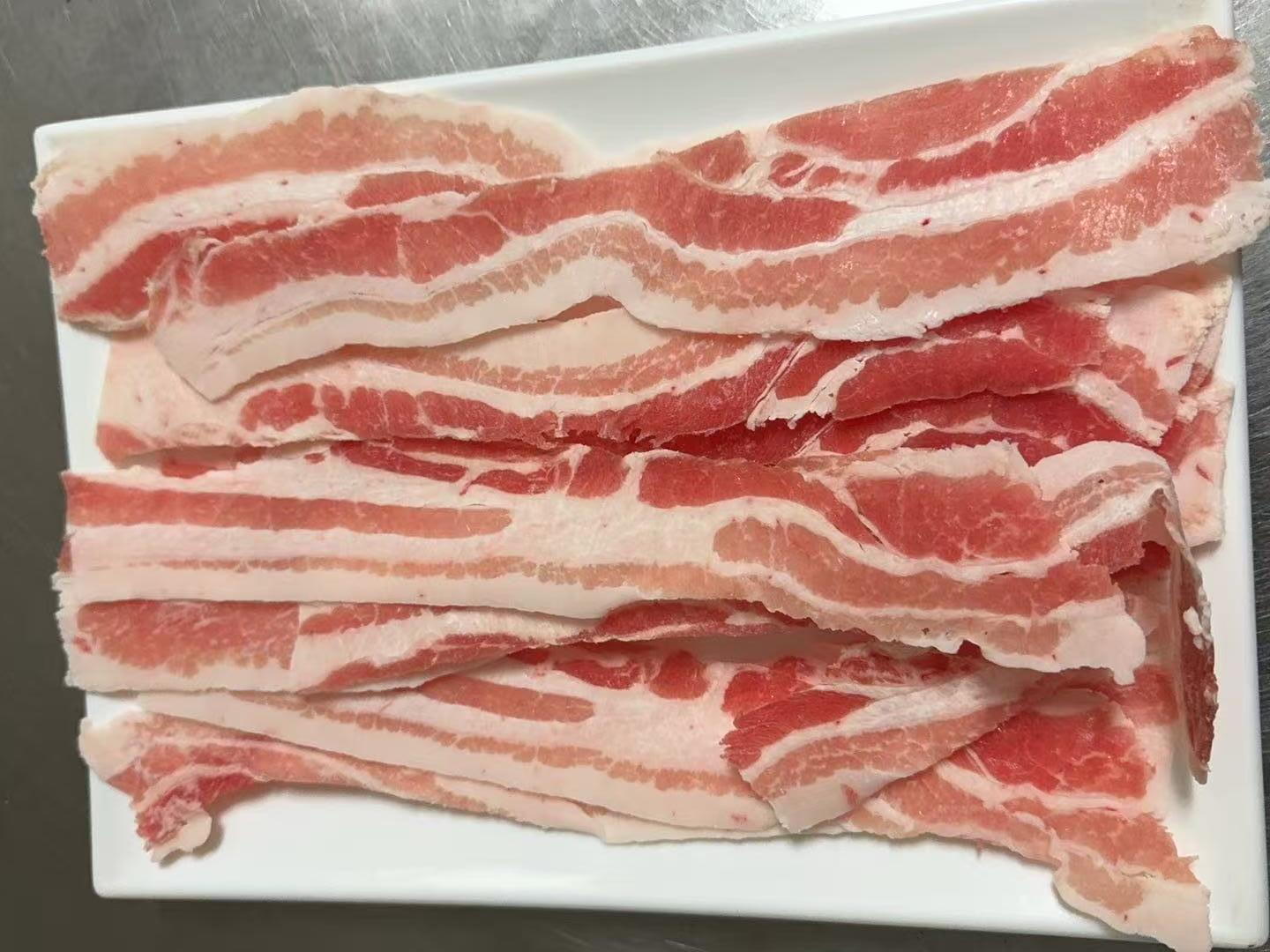 Hot-Pot-Delight-Hot-Pot-Restaurant-Sliced-Pork-Belly-Hot-Pot-Ingredient-Roselle Sliced Pork Belly Hot Pot Ingredient - Thinly sliced pork belly for hot pot at Hot Pot Delight, a Hot Pot Restaurant in Roselle