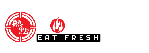 Logo of Hot Spots Eat Fresh with red Chinese characters and "Eat Fresh" text at Hot Spots Eat Fresh, a Chinese Restaurant in Denton