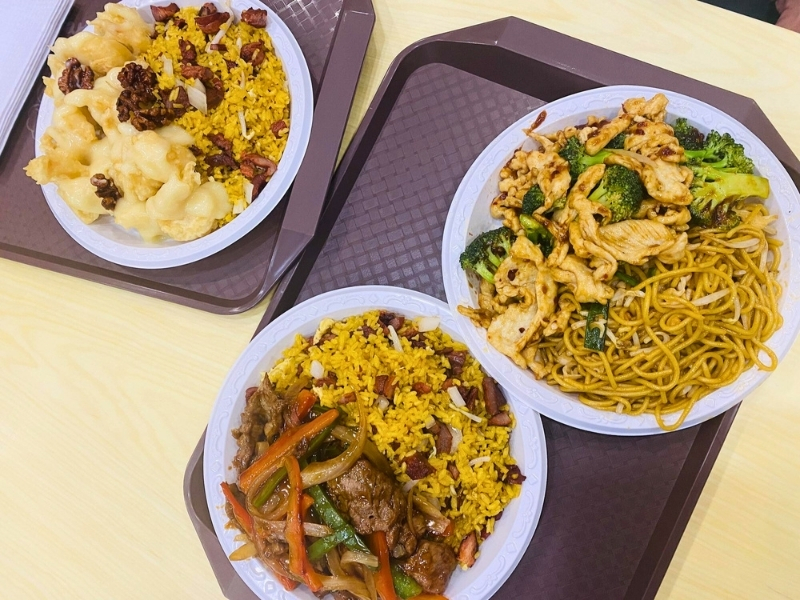 Rice and noodle meals with various entrees at Hoya Asian Express, a Chinese Restaurant in Watertown