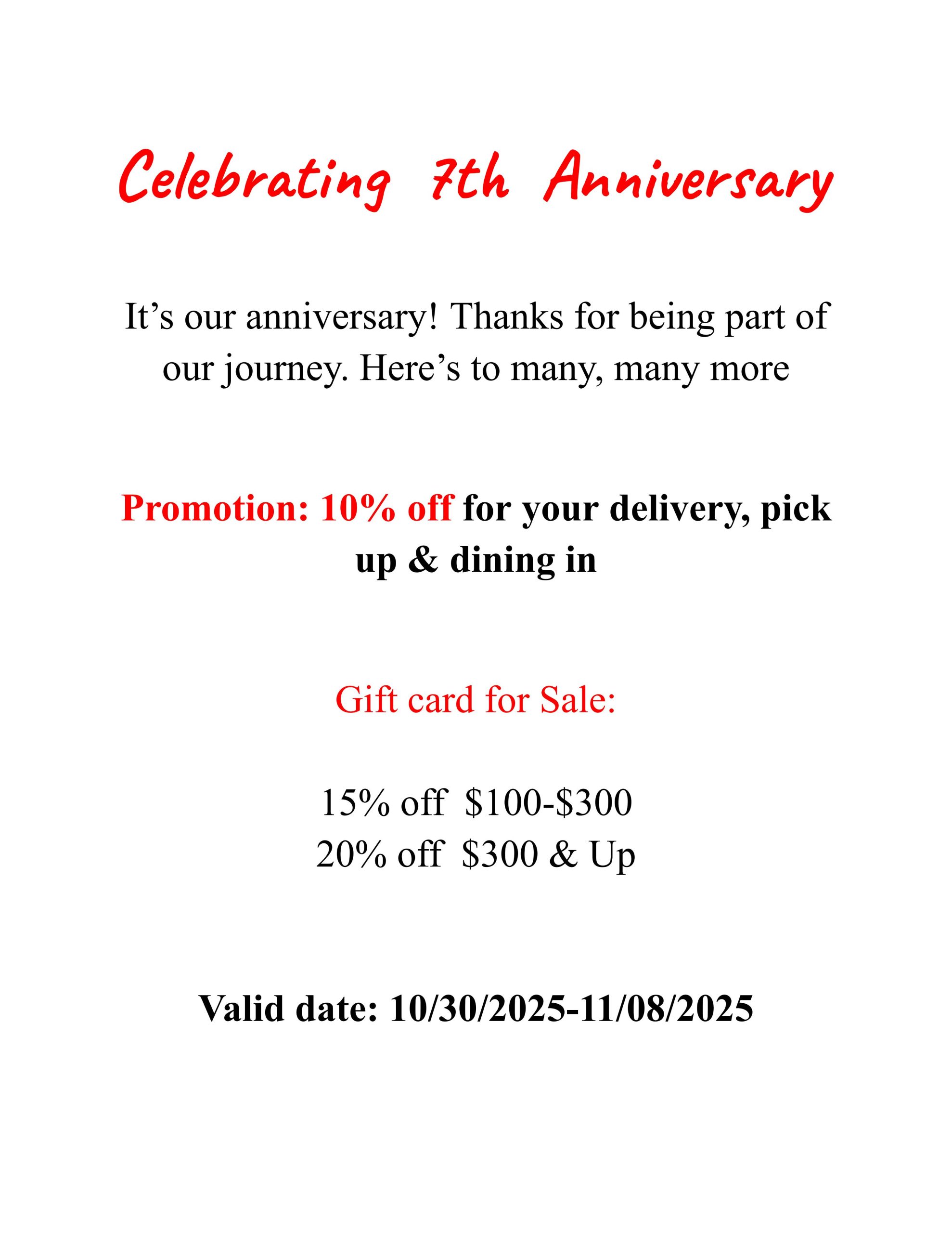 Celebrating 7th Anniversary