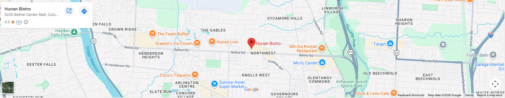 Location 5230 Bethel Center Mall, Columbus, OH 43220