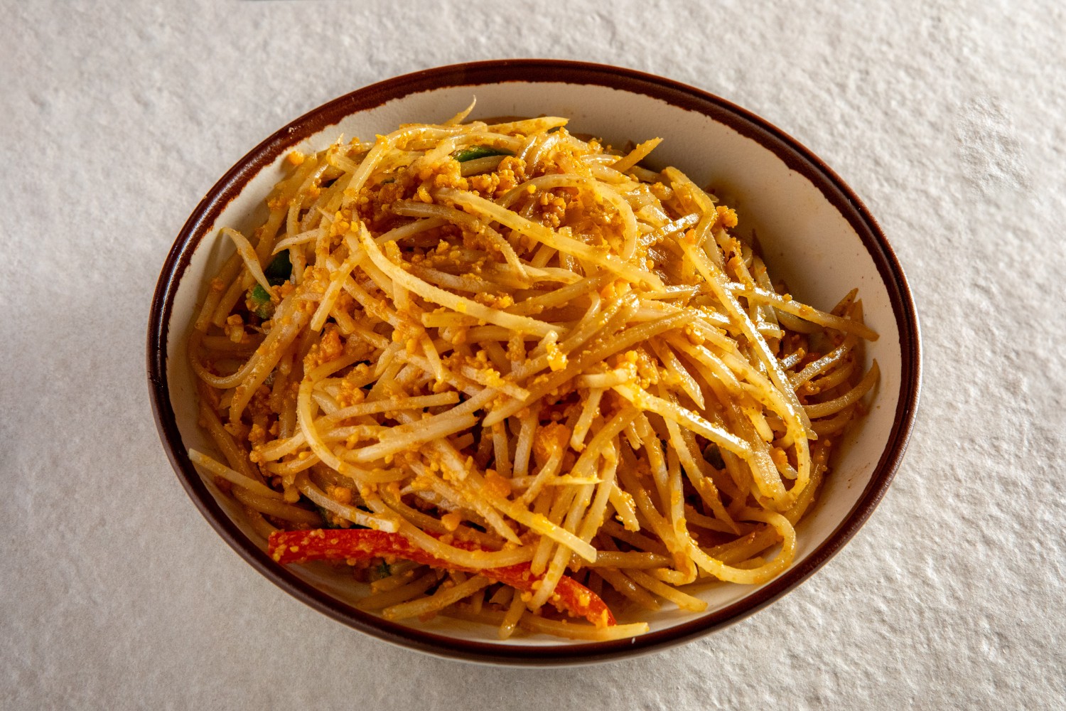Salted egg yolk shredded potatoes at Hunan Tapas, a Chinese Restaurant in Queens