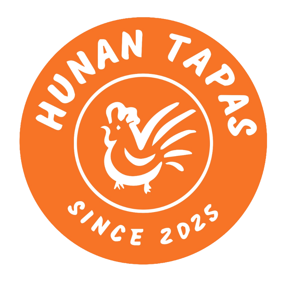 Hunan-Tapas-Chinese-Restaurant-logo-Queens Logo of a Hunan tapas store. There's a white cartoon rooster in an orange circle. "HUNAN TAPAS" surrounds the top of the circle and "SINCE 2015" is below it