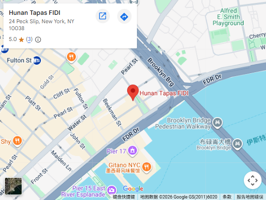 Location, 24 Peck Slip, New York, NY 10038