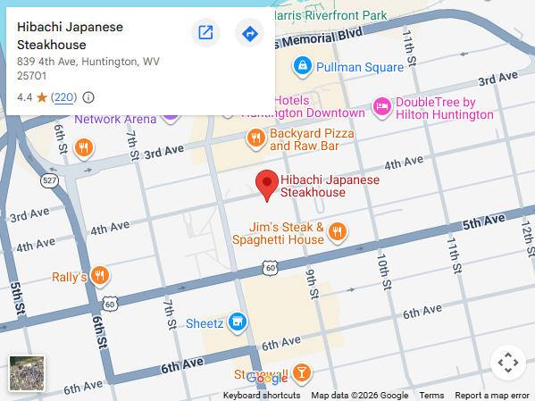 Location, 839 4th Ave, Huntington, WV 25701