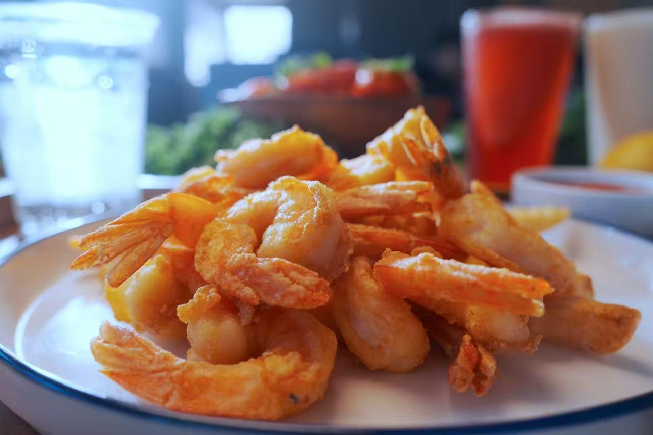 Crispy Fried Shrimp at Hutto Seafood Wings Seafood Restaurant in Irmo, South Carolina