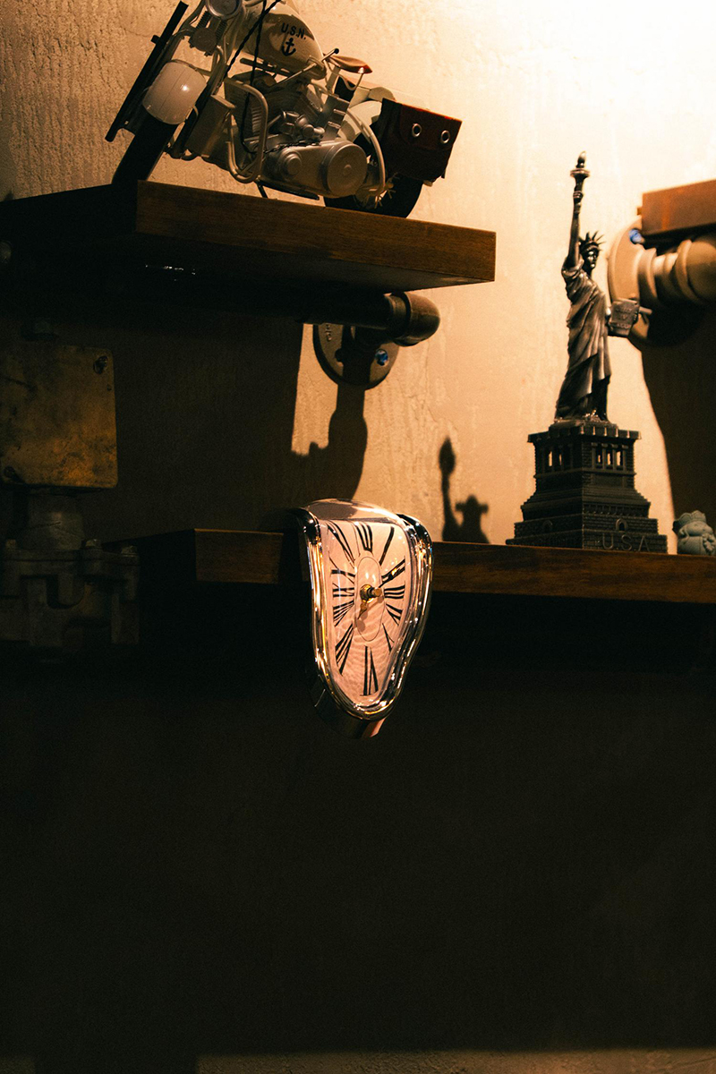 Industrial Decor Shelf at 梦幻冰季 - ICERA，a Asian Fusion BBQ Restaurant in New York