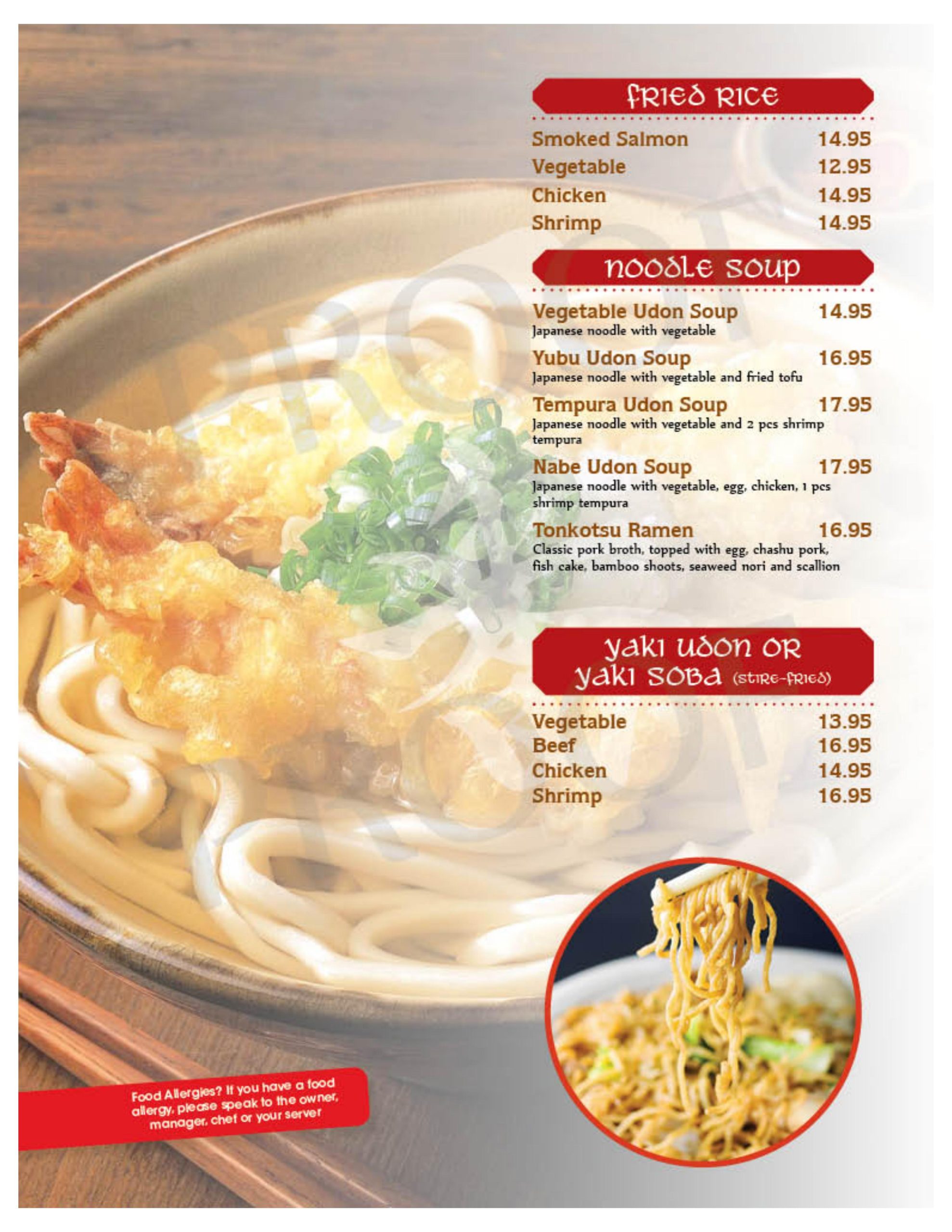 Restaurant menu 5, detailed description provided below