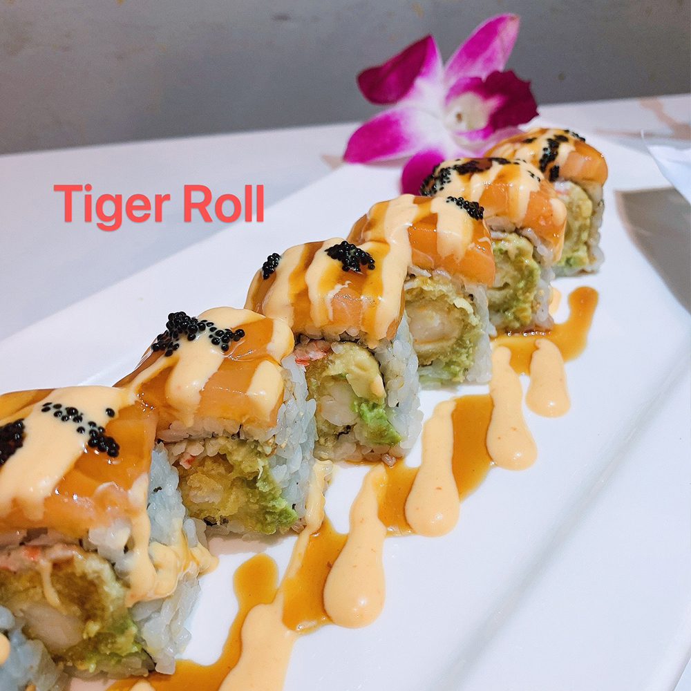 Tiger Roll at Ichiban Sushi Bar & Poke, Japanese Restaurant in Oklahoma City