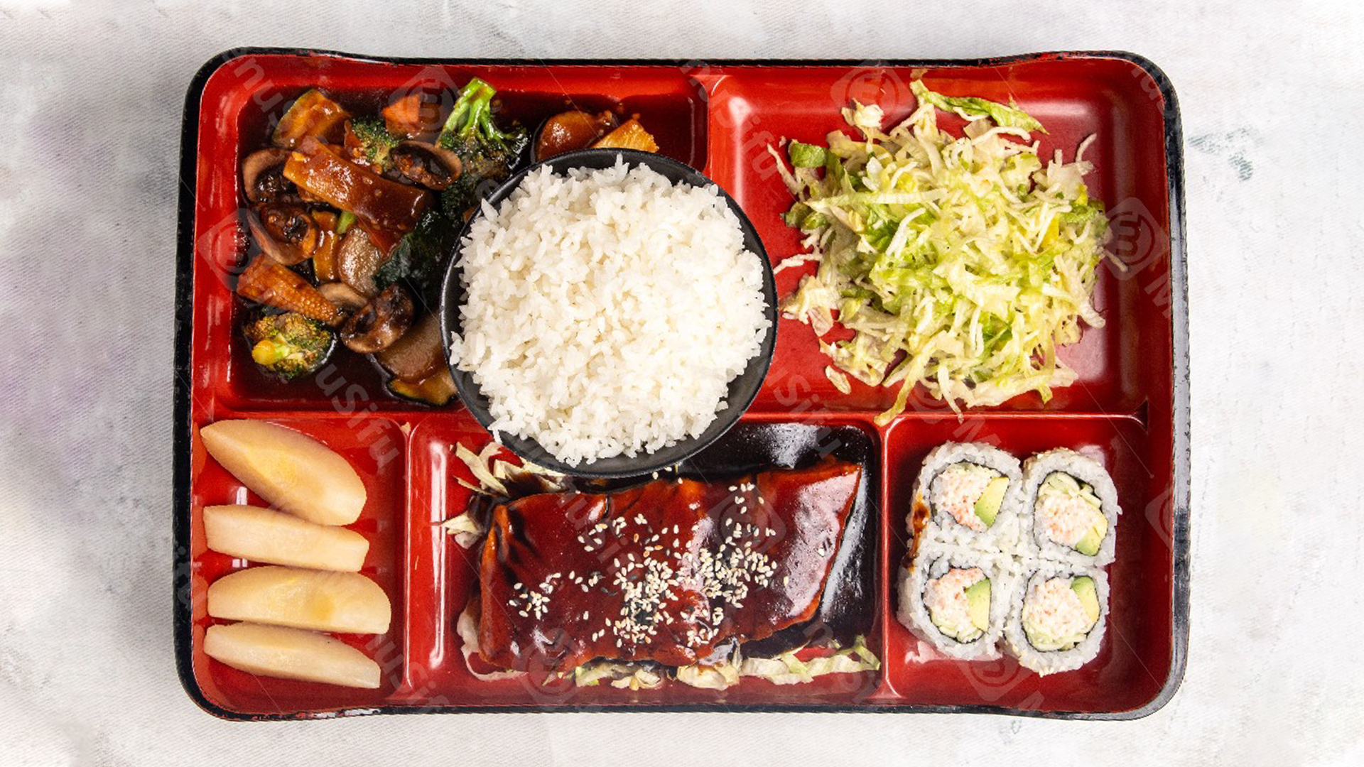 Ichiban-Sushi-and-Grill-Japanese-Restaurant-Salmon-Teriyaki-Bento-South-Salt-Lake Salmon Teriyaki Bento at Ichiban Sushi and Grill,a Japanese Restaurant in South Salt Lake