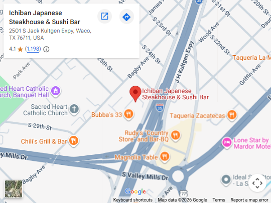 Location, 2501 S Jack Kultgen Expy, Waco, TX 76711, United States