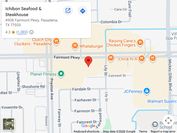Location, 4908 Fairmont Pkwy, Pasadena, TX 77505