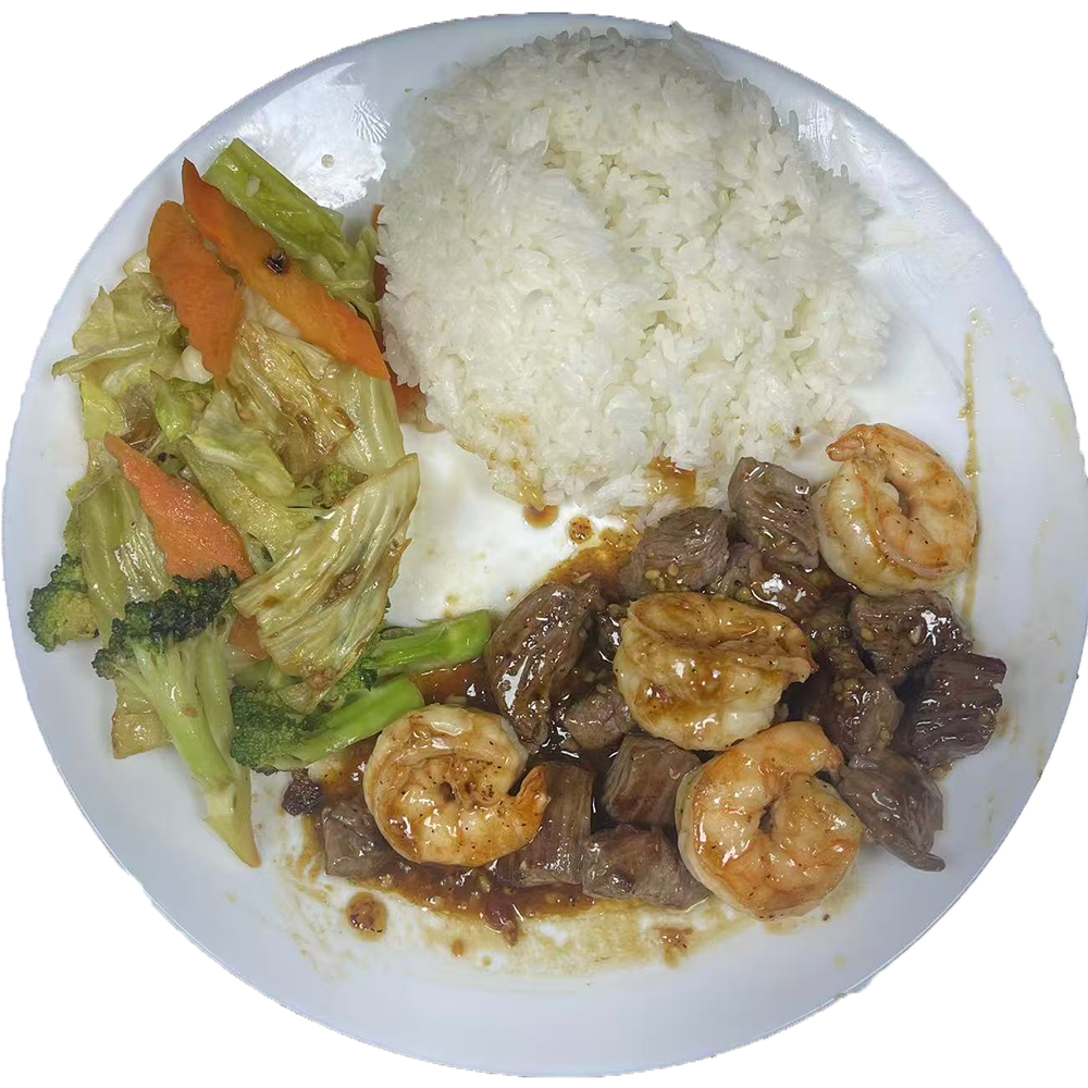 beef & shrimp hibachi at Ichi Hibachi, a Japanese Restaurant in Bronx