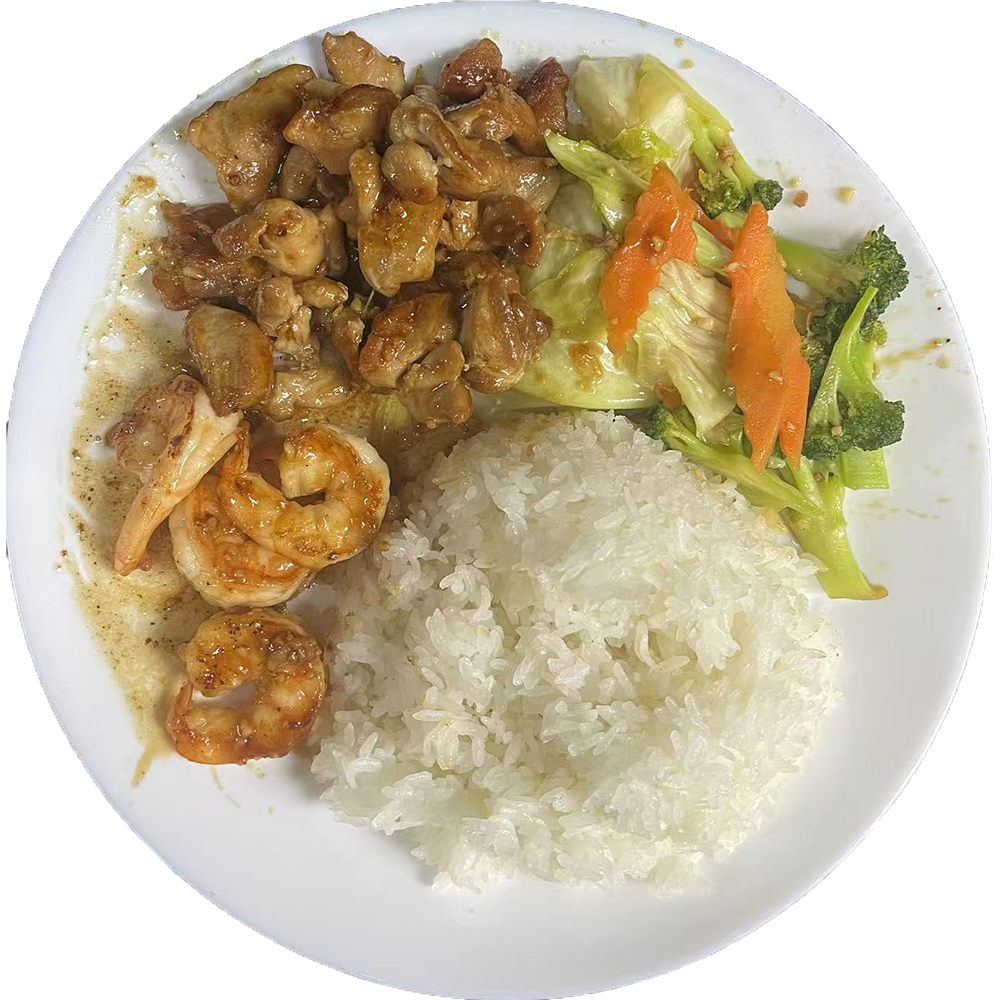 chicken & shrimp hibachi at Ichi Hibachi, a Japanese Restaurant in Bronx