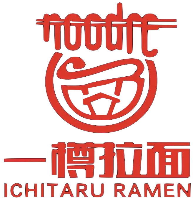Red logo graphic with noodle bowl icon and Chinese text at Ichitaru Ramen, a Ramen restaurant in Carlsbad