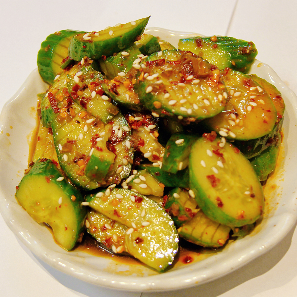 Spicy cucumber salad at Ikimono Ramen Japanese Restaurant in Portland