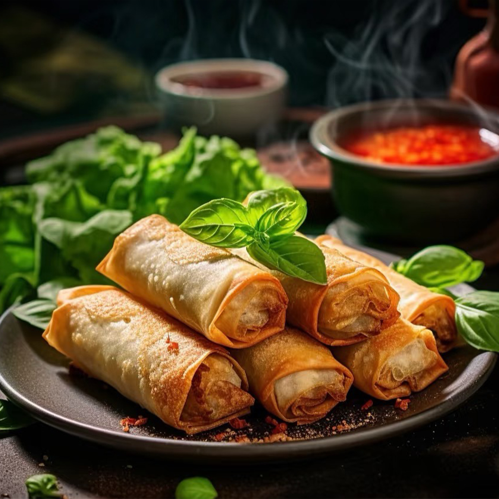 Spring roll at Ikimono Ramen Japanese Restaurant in Portland