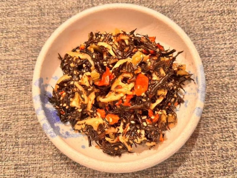 Hijiki salad with mixed veggies and sesame at Ikyu Sushi II, a Japanese Restaurant in New York.