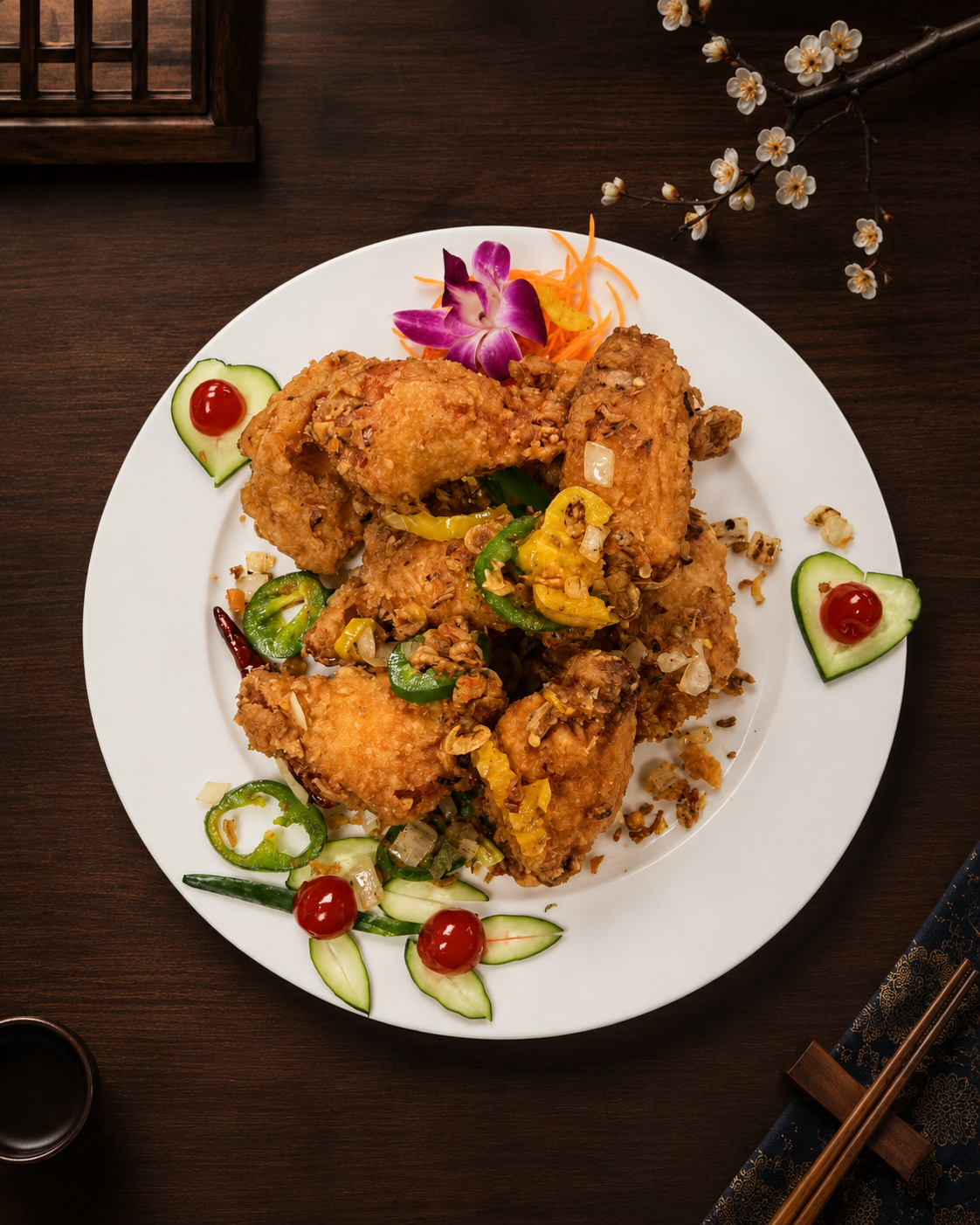 Salt and Pepper Chicken Wings at Imperial Dynasty, Asian Restaurant in Cranston