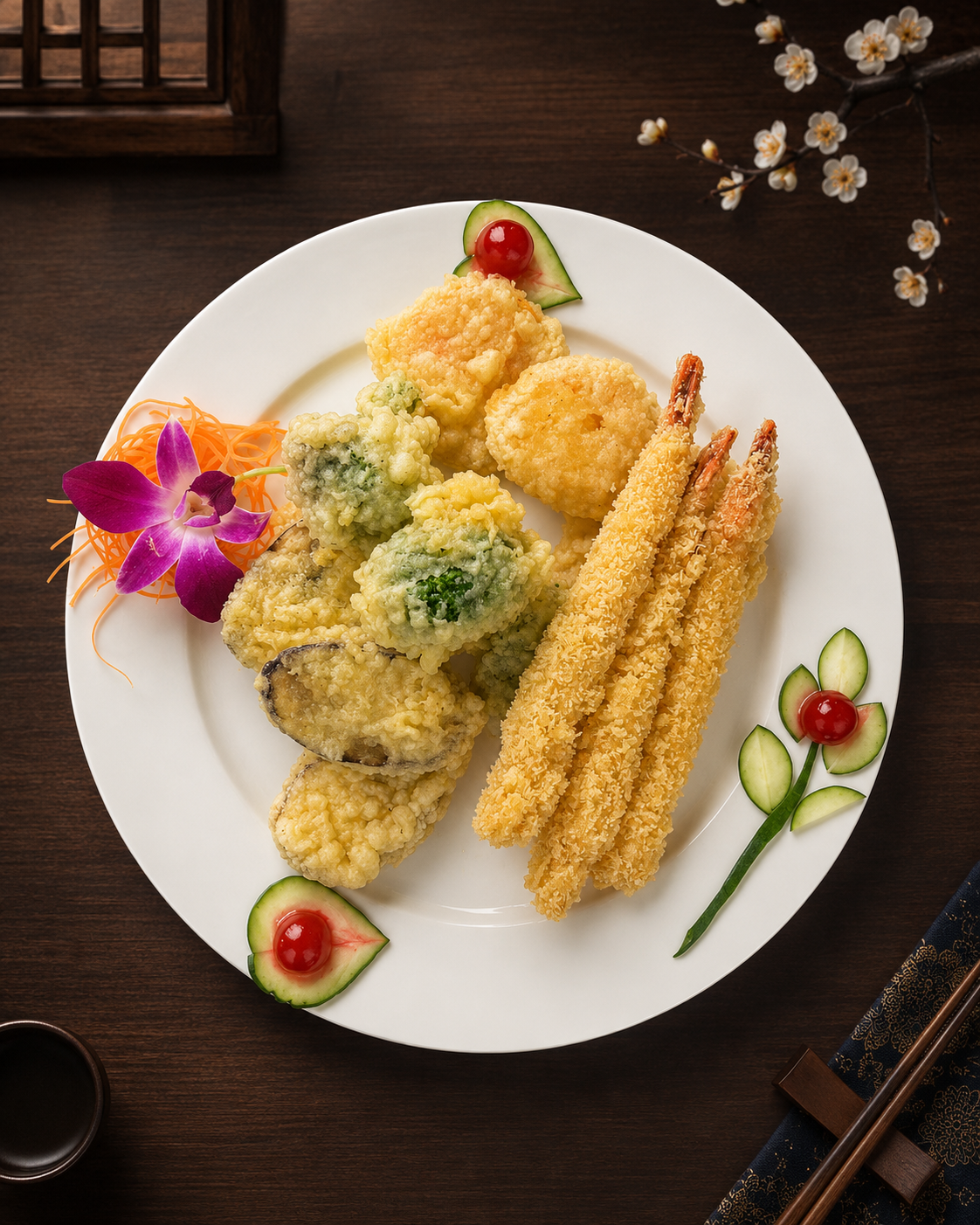 Shrimp and Vegetable Tempura at Imperial Dynasty, Asian Restaurant in Cranston