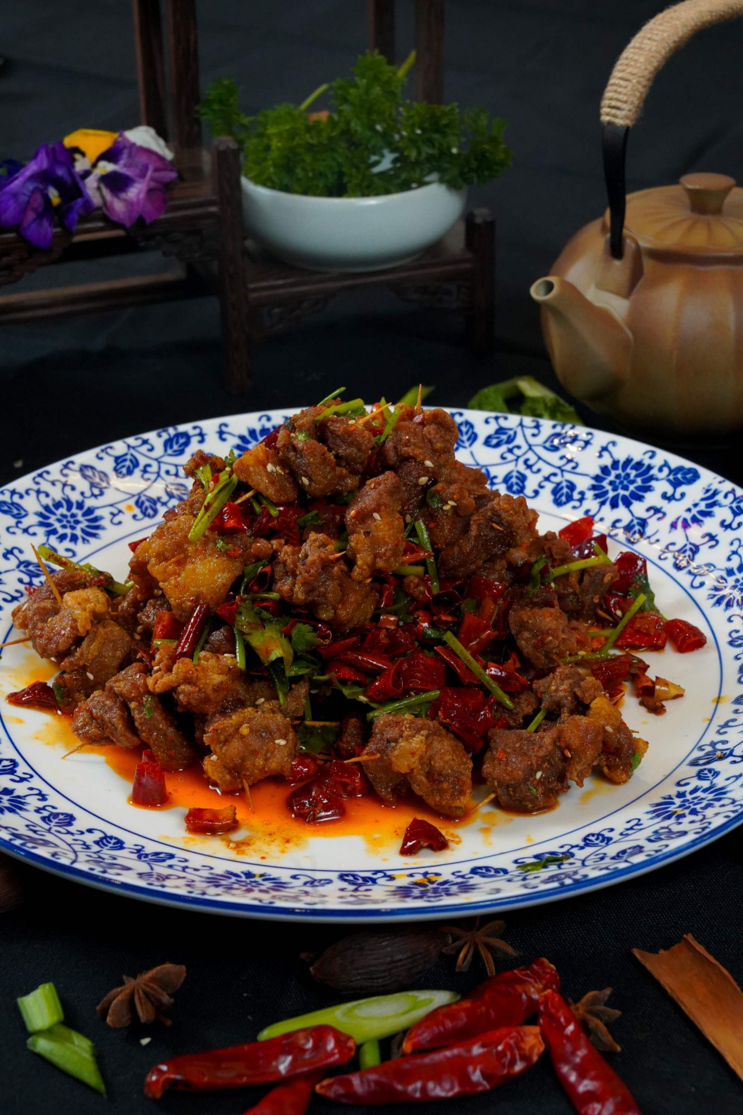 Spiced Toothpick Mutton at Imperial treasure, a Chinese restaurant in Palo Alto