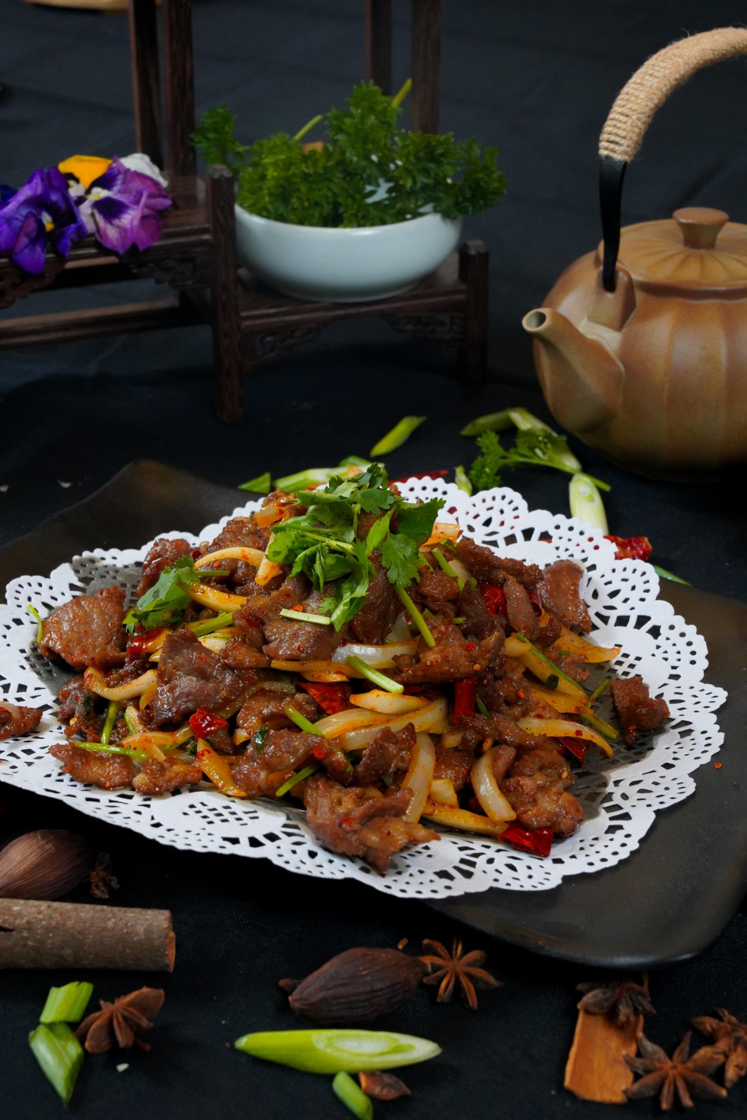 Stir-Fried Beef w.Onions & Scallion at Imperial treasure, a Chinese restaurant in Palo Alto