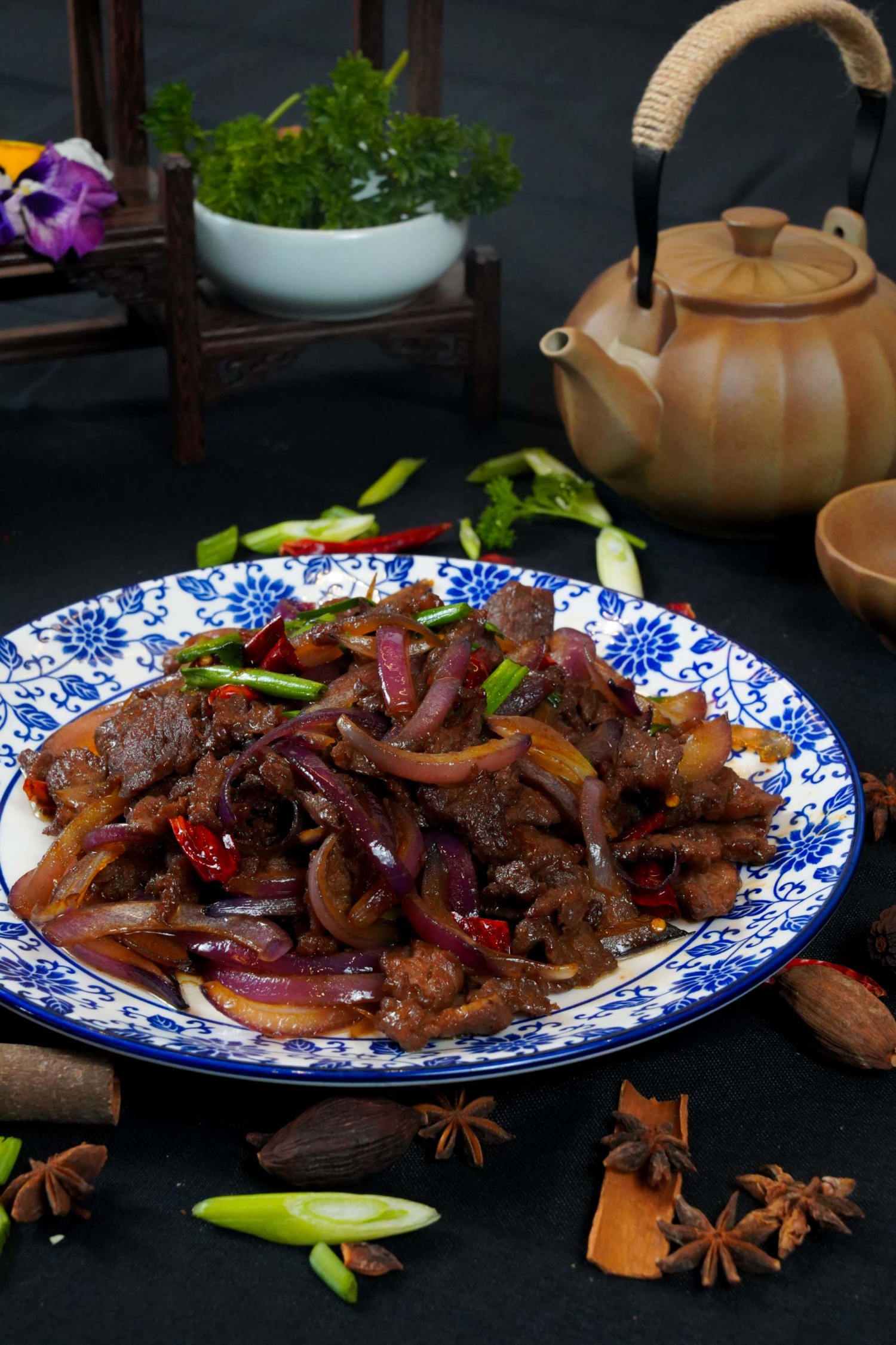 Stir-Fried Mongolian Beef at Imperial treasure, a Chinese restaurant in Palo Alto