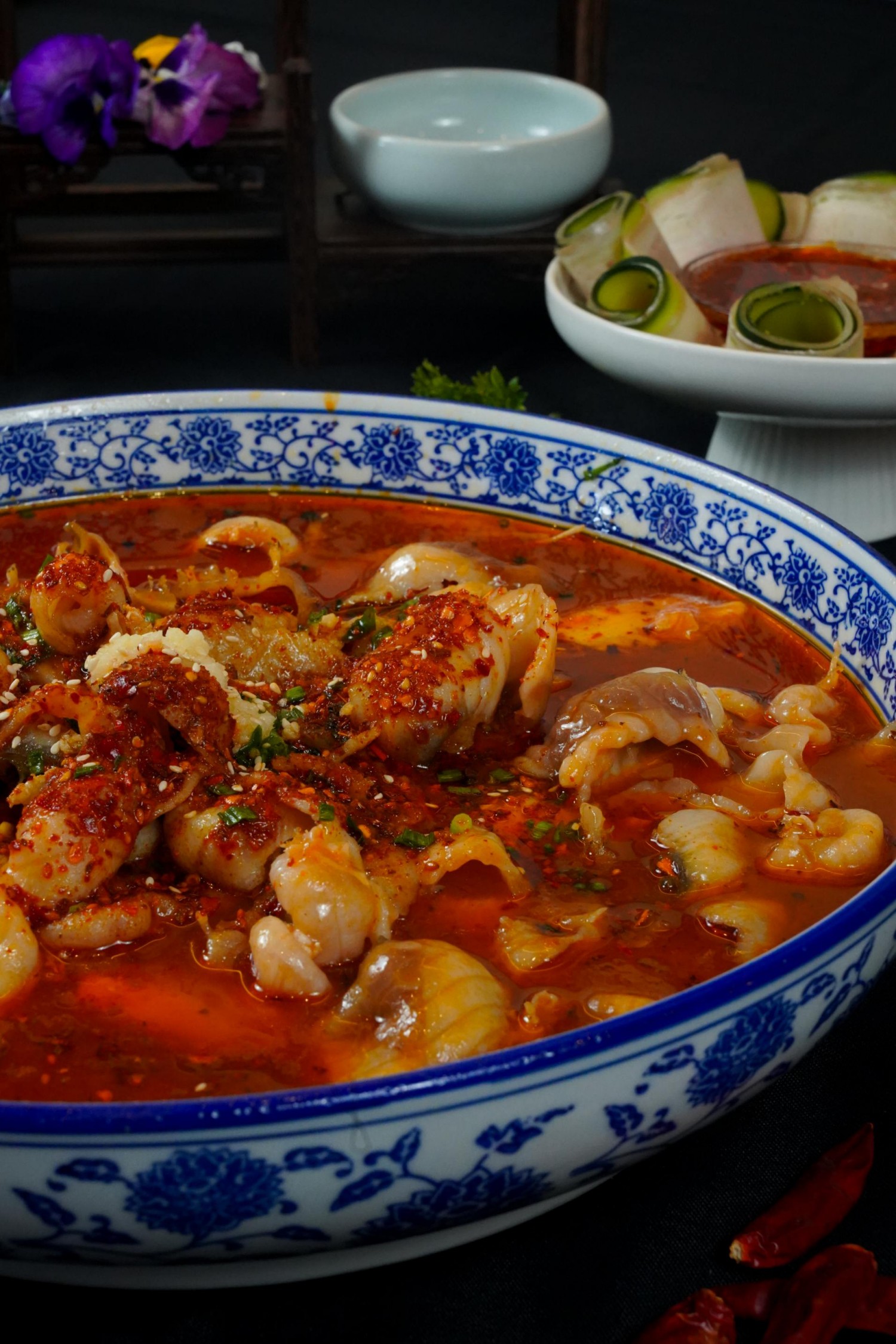 Treasure's Signature Fish Fillets In Flaming Red Oil at Imperial treasure, a Chinese restaurant in Palo Alto