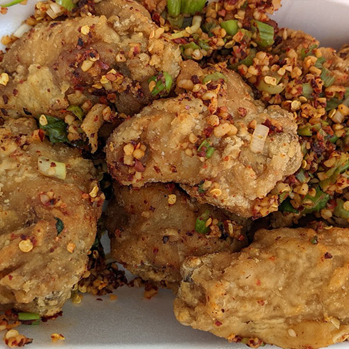 Fried Pork with Spicy Seasoning at Iron Wok, a Chinese Restaurant in San Diego