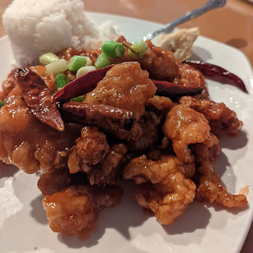 Sweet and Sour Chicken at Iron Wok, a Chinese Restaurant in San Diego