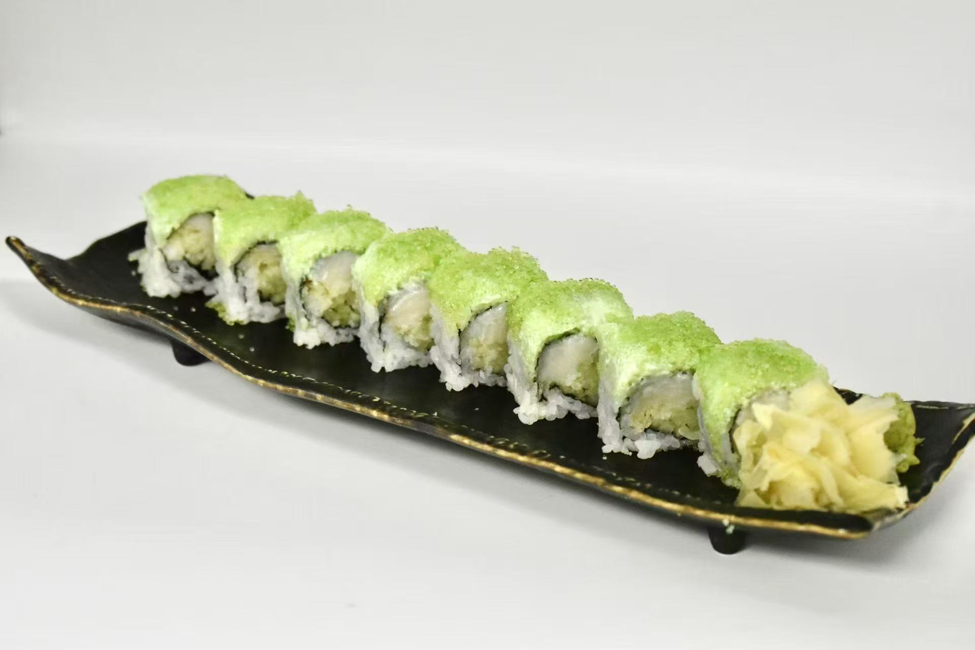 Wasabi - topped sushi roll at Isohama,a Japanese Restaurant in New York.