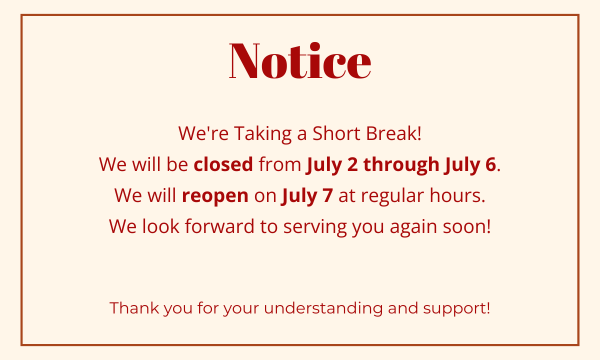 Notice of Special Operating Hours